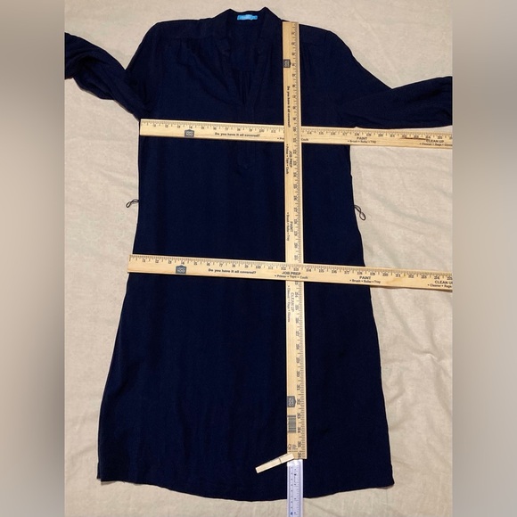 J. McLaughlin Navy Blue Shift Dress | 3/4 Sleeves | Summer Staple - Picture 3 of 13